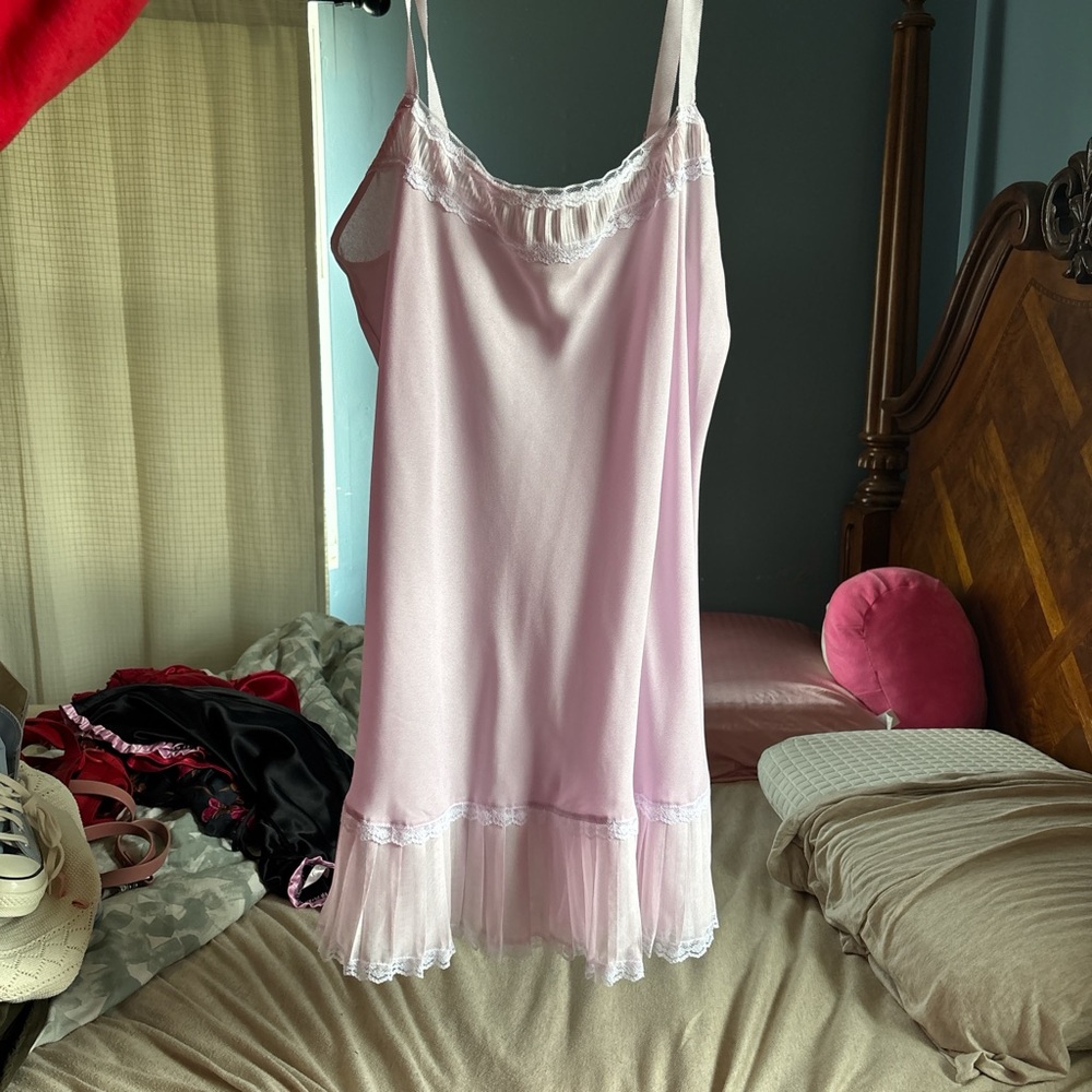 Victoria’s Secret Pink Lace Trim Nightgown
